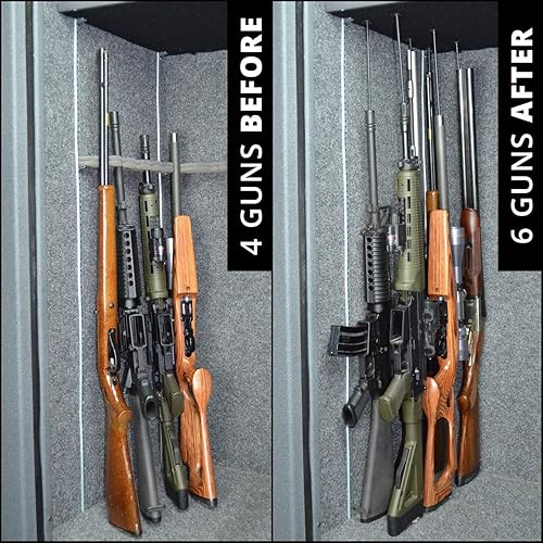 Miniatura 4 de Gun Storage Solutions Rifle Rods Starter Kit with Shelf Liner Gun Organizer System Store More Guns Easy Access for Safety with Nylon Woven Loop