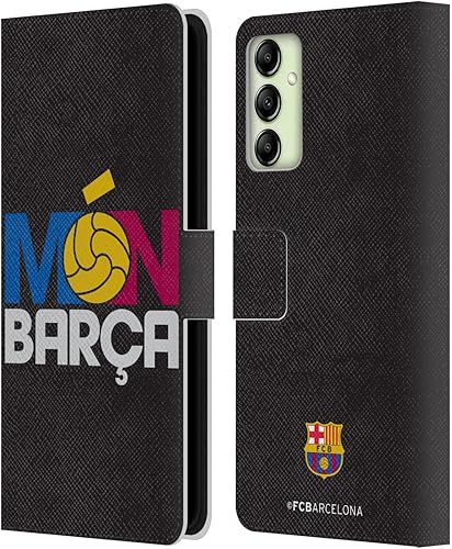 Head Case Designs Officially Licensed FC Barcelona Mon Barca Campions Leather Wallet Case Compatible with Samsung Galaxy A14 5G
