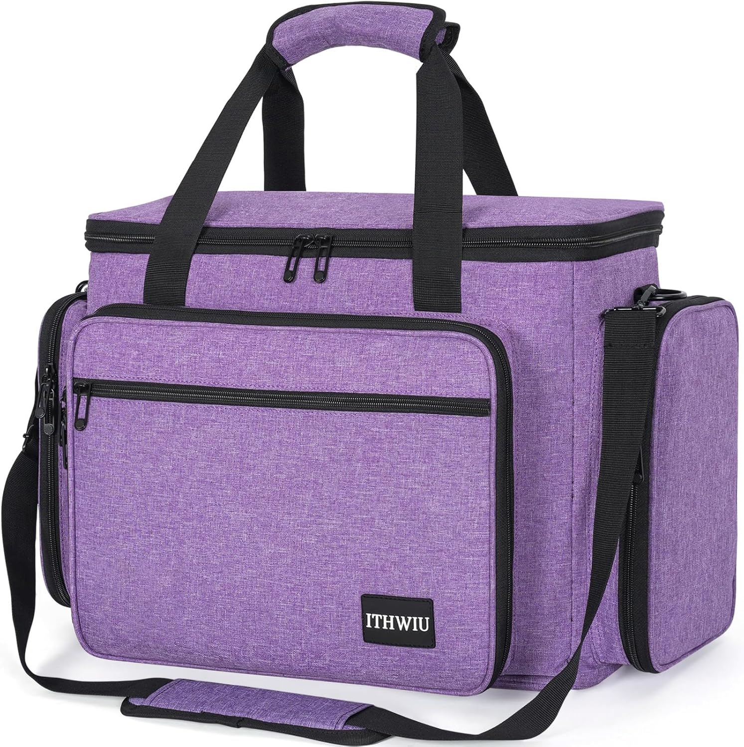 Sewing Machine Carrying Case with Multiple Storage Pockets Large Capacity, Universal Tote Storage Bag Compatible with Most Standard Singer, Brother, Janome