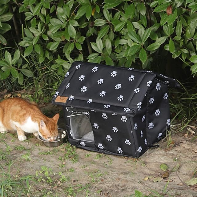 Foto 2 de 8 de Caseta para Gatos Exterior Resistente al Invierno, Casa para Gatos Exterior Invierno Impermeable, Refugio…
