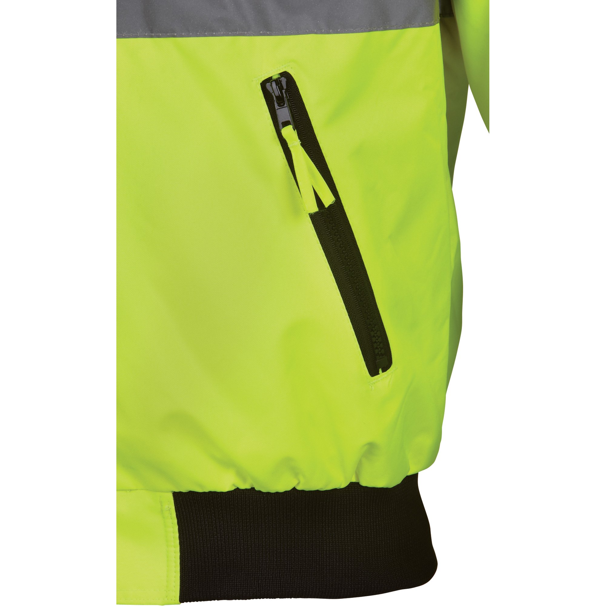 Utility Pro Men's Class 3 High Visibility Bomber Jacket, Lime/Black, Medium,