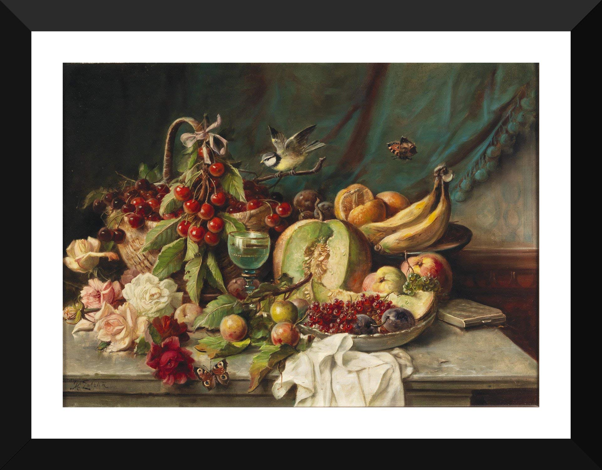 Tallenge - Fr�chtestillleben - Hanz Zatzka - Medium Poster Paper - Framed (24 x 18 inches)