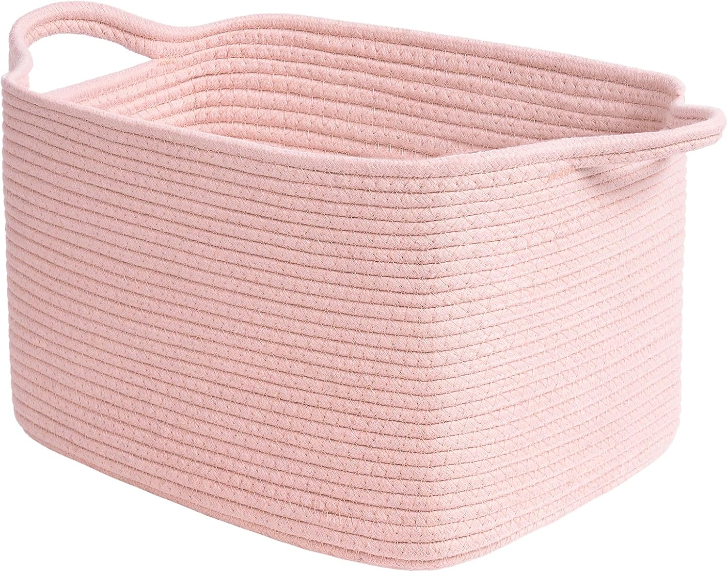 Goodpick Pink Basket for Gifts, Storage Baskets for Organizing, Woven Rope Basket
