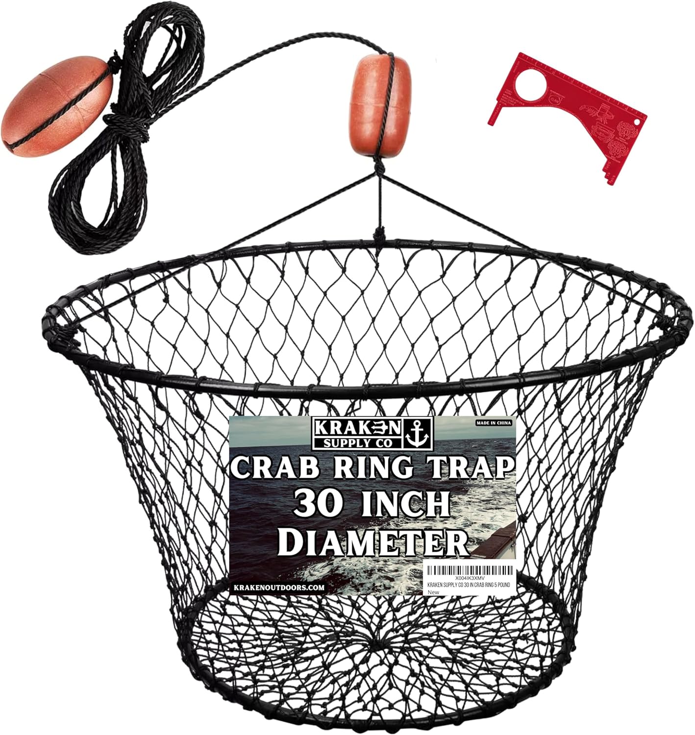 Crab Ring Trap Heavy Duty 30 inch Diameter Marine Grade Designed in USA