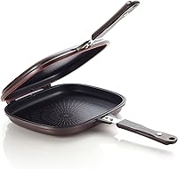 Vista 2 de Happycall Titanium Nonstick Double Pan, Flip Pan, Square, Dishwasher Safe, PFOA-free, Brown