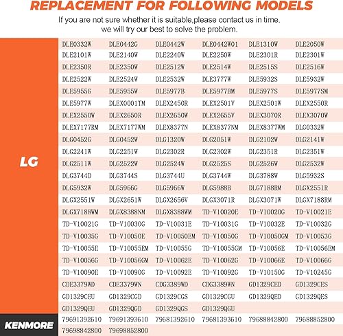 Miniatura 7 de 5231EL1003B ap4440606 - Filtro de pelusa para secadora Kenmore Lg repuesto filtro de pelusa # 1266857, PS3527578 Trampa de pantalla de pelusa para