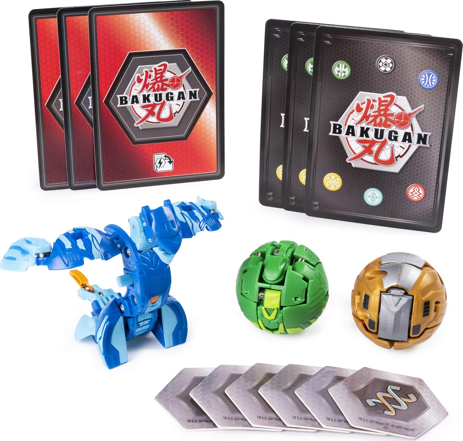Bakugan Starter Pack 3-Pack, Serpenteze, Collectible Action Figures, for Ages 6 and up (Styles May Vary)