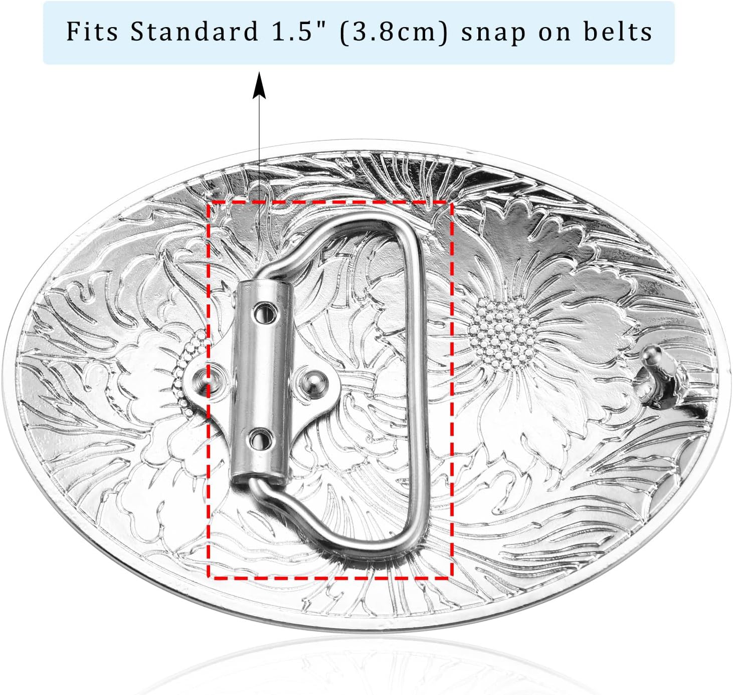 Western Belt Buckle for Women, Texas Flower Belt Buckles│Halloween Christmas Cowgirl Belt Buckle Gift - Image 3