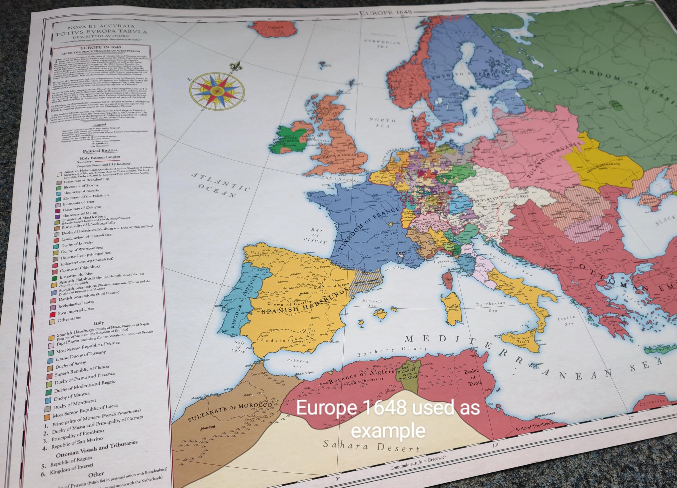 Europa 1848, Mapa Histórico (100x70cm)