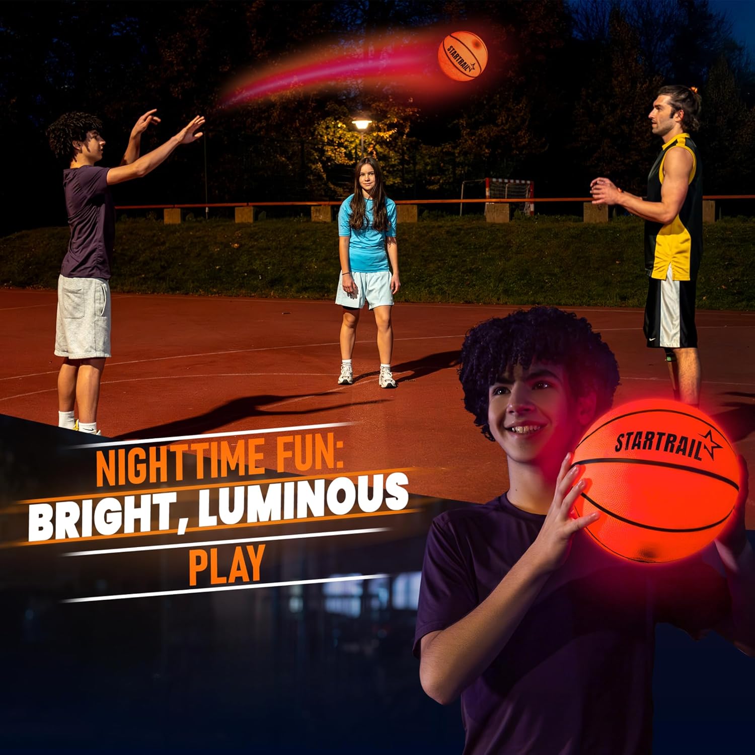 TOMLEON Light Up Basketball | Glow in The Dark Basketball | LED Basketball Size 7 | Glowing Basketball Ball | Lighted Basketball | Coolest Things for Boys & Girls | Toys for 10 Year Old Kids - Image 9