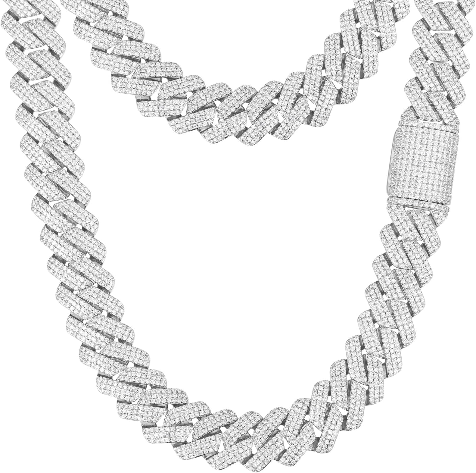 20MM Cuban Link Chain for Men Iced Out Miami Cuban Necklace 18k Gold Plated 5A+ Zicron 10MM/12MM/14MM/20MM Iced Out Chain Gold/Silver Bling Luxury Hip Hop Jewelry For Women Men