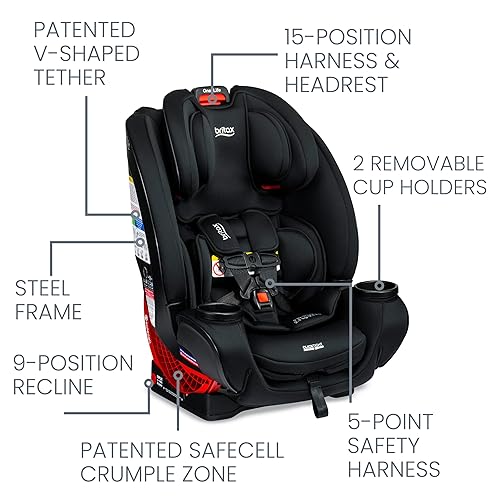 Miniatura 4 de Britax One4Life Asiento convertible para automóvil, 10 años de uso, 5-120 libras + asiento de automóvil convertible Britax Poplar S, 2 en 1, 50
