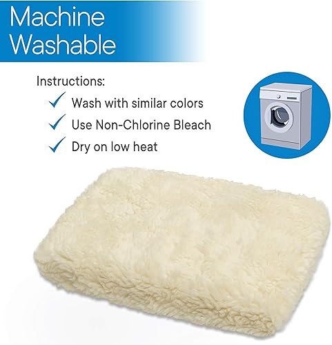 Miniatura 4 de RMS - Funda para rodillera, cojín de felpa sintética de piel de oveja sintética, espuma acolchada para mayor comodidad durante las lesiones, lavable