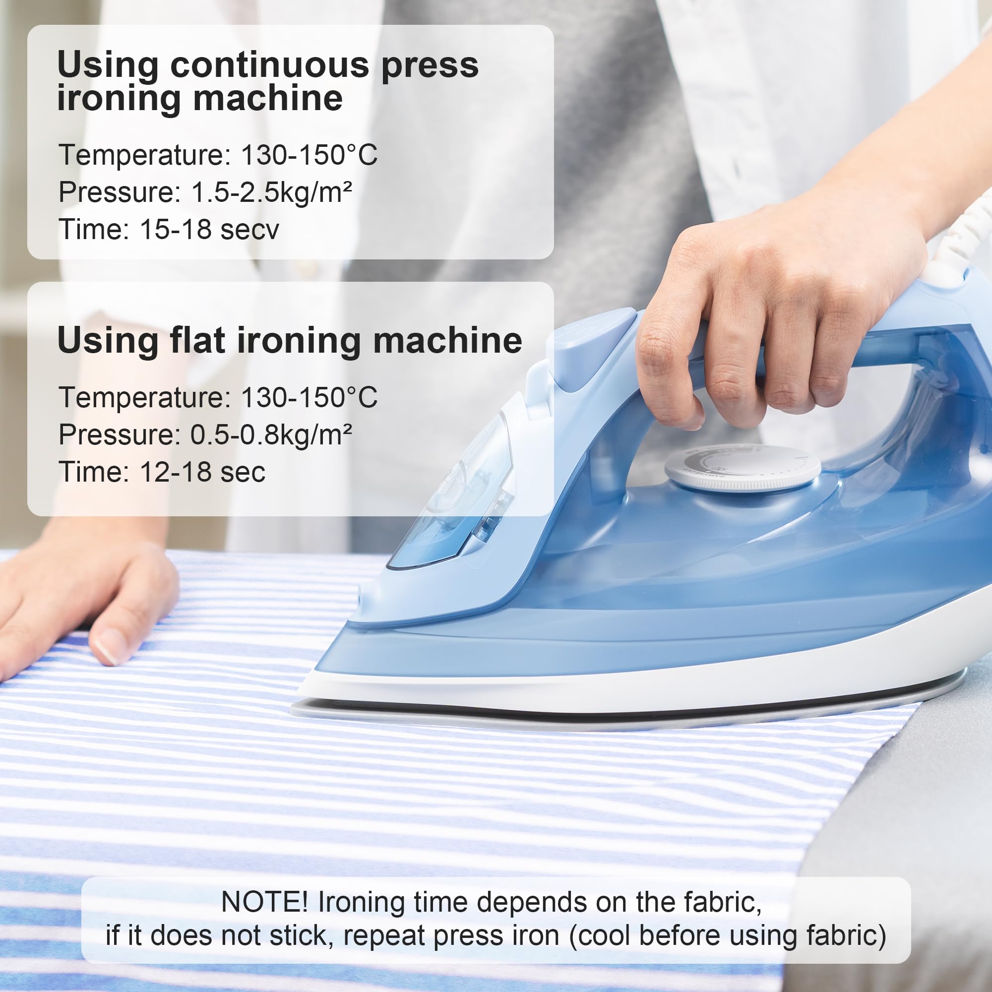 Entoilage Thermocollant 300x100cm Blanc - Non Tissé Léger 50g/m² - Avec Ciseaux - Pour Renforcer Cols, Ourlets, Couture