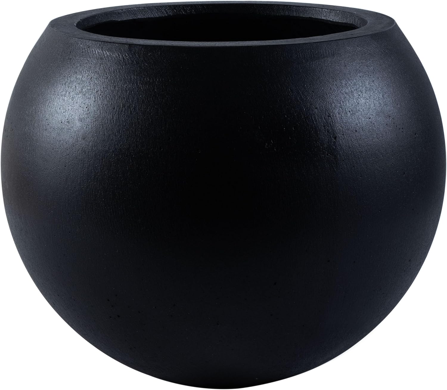 Safavieh Outdoor Collection Kenslia Black Concrete Planter (Fully Assembled)