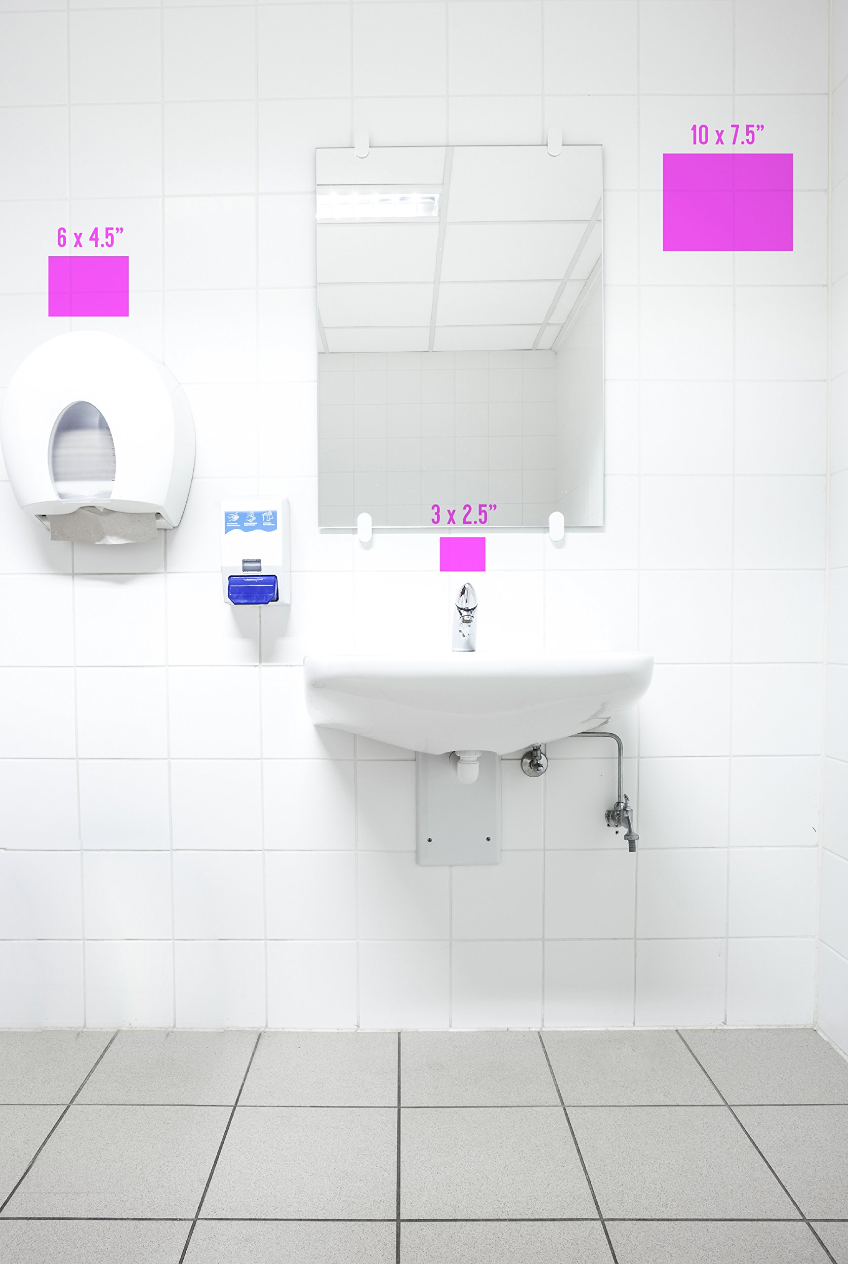 Znak "Employees Must Wash Hands (7,6 x 5,7 cm, biały)