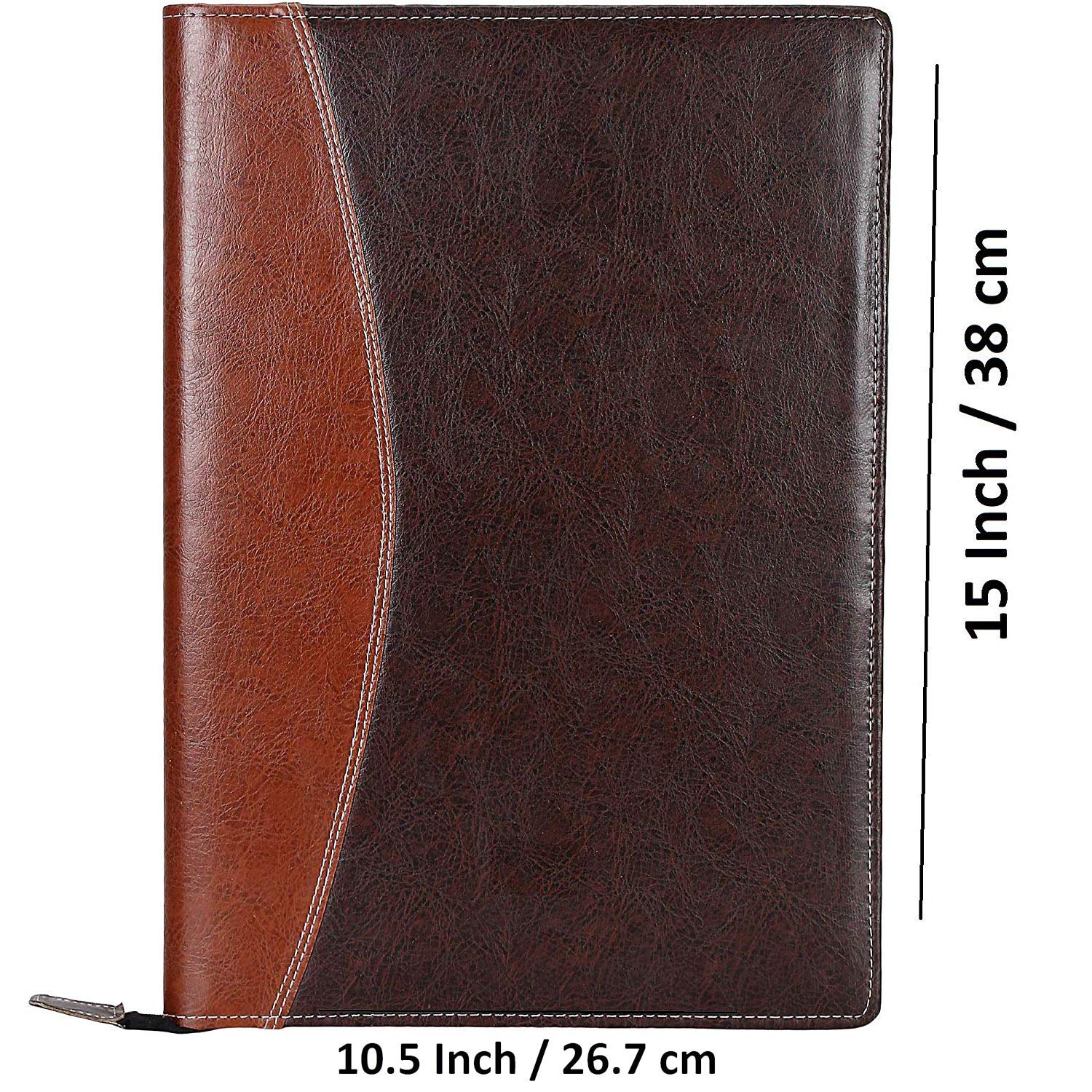 GreatDio® Leatherette Material Professional File Folders for Certificates, Documents Holder with 20 Leafs (Size-B4, Color: Mix Brown) 1