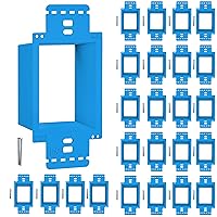 Vista 7 de BWP Paquete de 10 Extensores de Caja de Salida Eléctrica de 1 Gang - Extensor de Caja Eléctrica con 20 Tornillos - Extensor de Salida de Caja