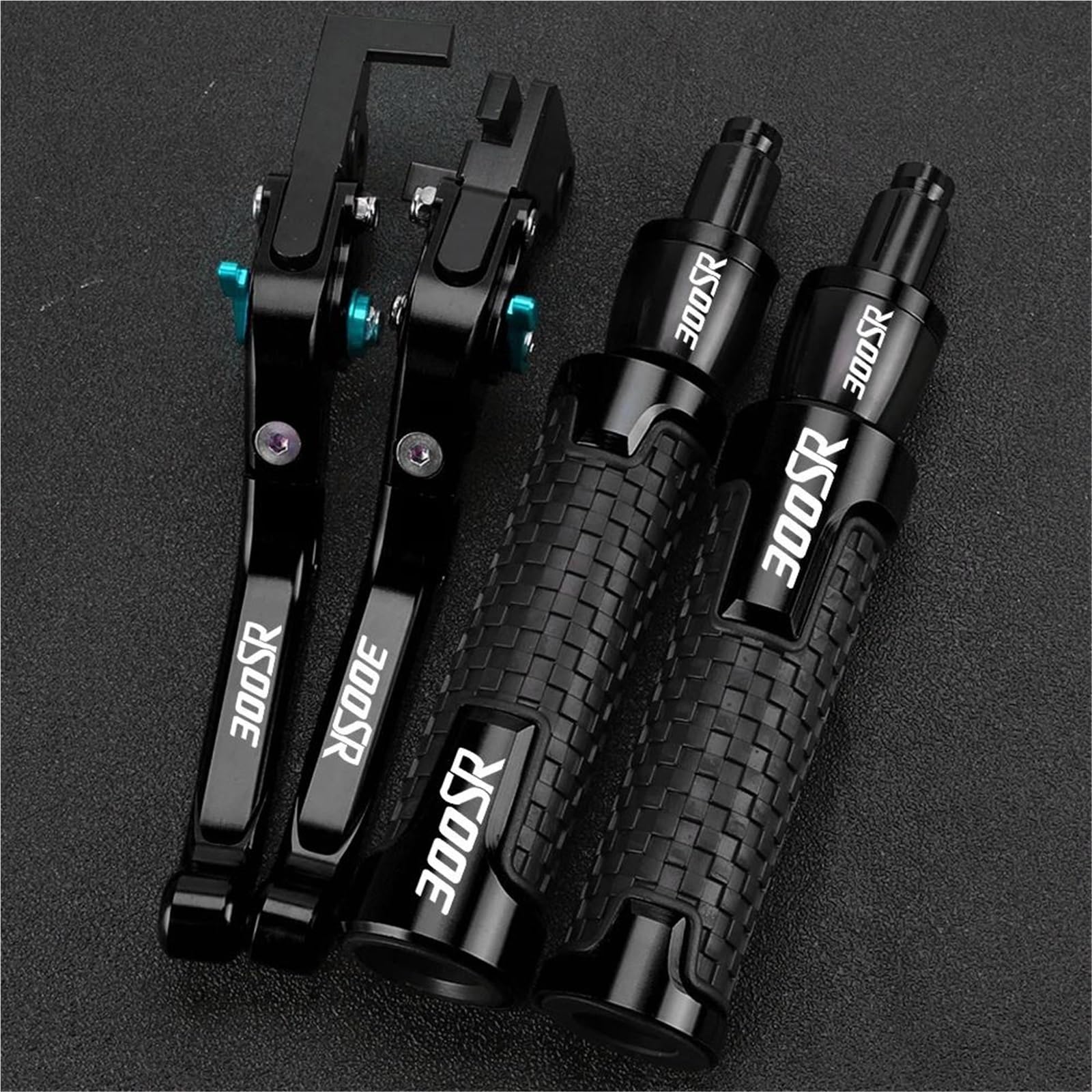 GQUIKGW Replace Folding Extendable Moto Adjustable Clutch Brake Levers Handbar Grips Ends for CFMOTO 300SR 300 SR CF300SR 2021-2023(Black3)