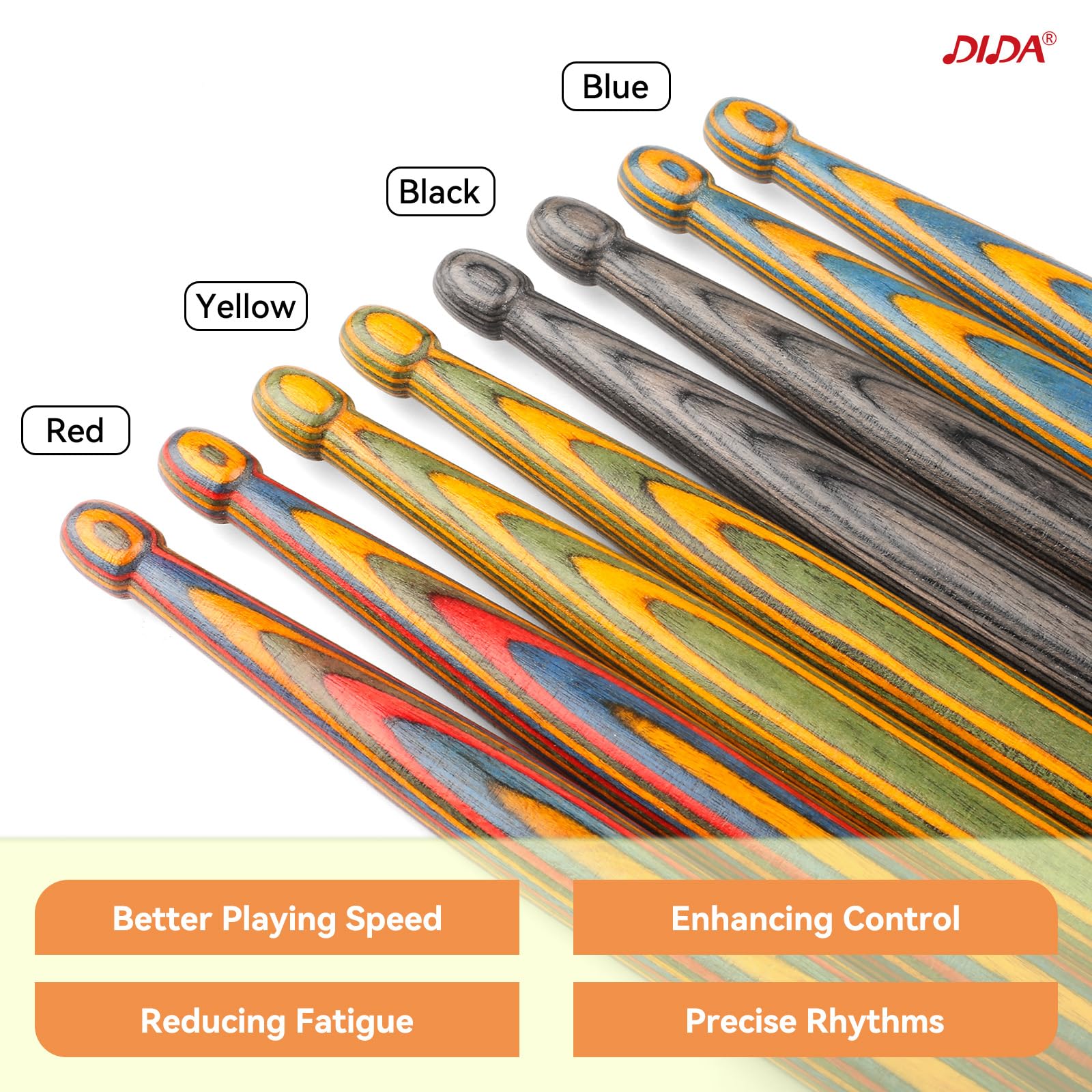 Drum sticks for Drums Wooden Drumsticks, Consistent Weight and Pitch - Image 3