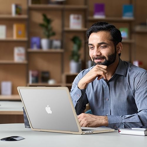 Miniatura 8 de Batianda Funda de protección definitiva para MacBook Air de 15 pulgadas, modelo M2 A2941 2023, bordes de fibra de carbono mate, a prueba de golpes,