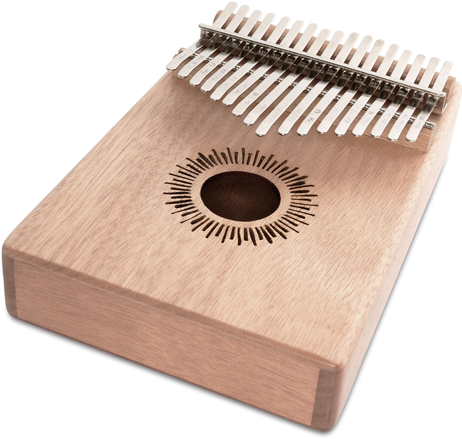 Cascha Kalimba, caoba, pulgar clavier, dedo piano con 10 lengüetas, accesorios, bolsa de plástico, bolsa, paño de limpieza, martillo afinador, pegatina para partituras