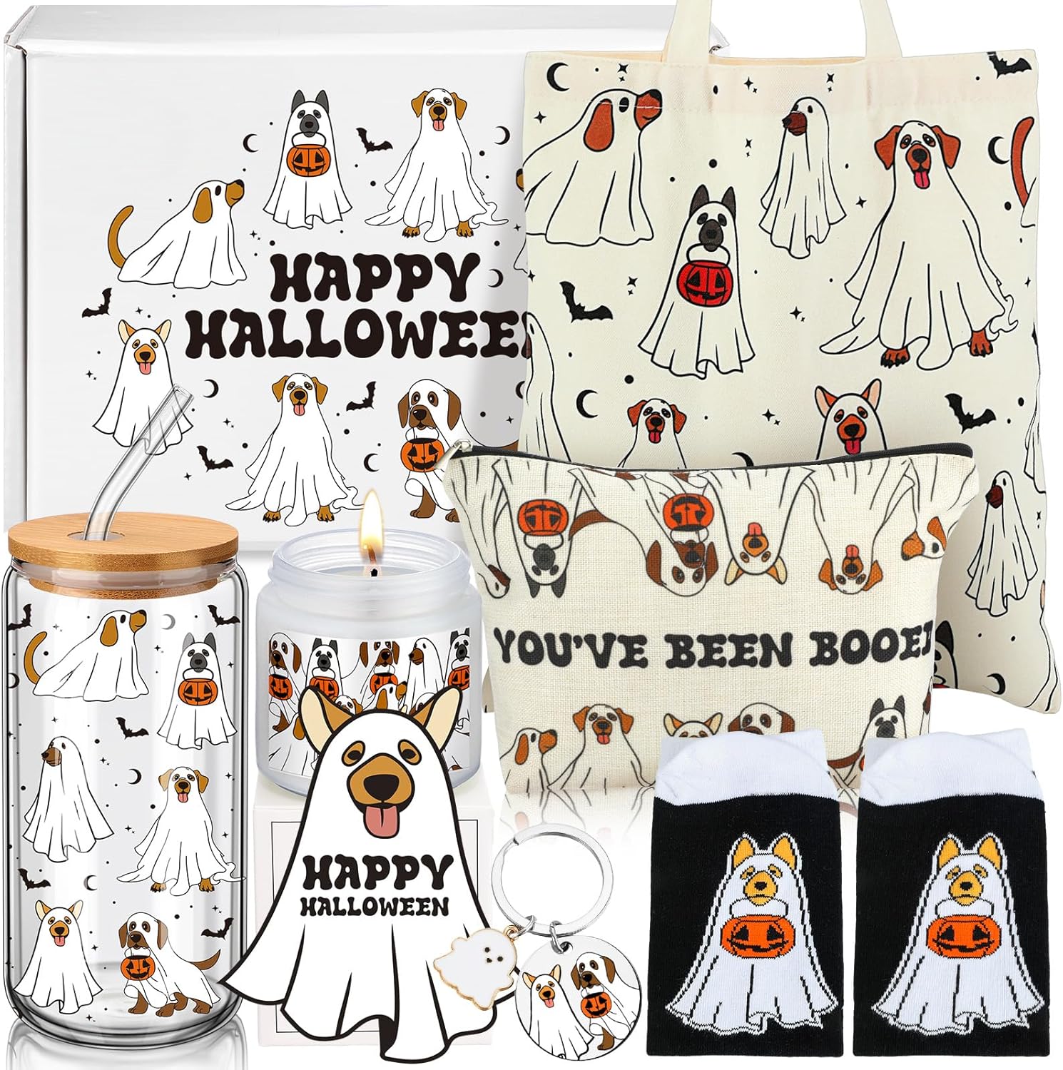 Pet spooky boo basket