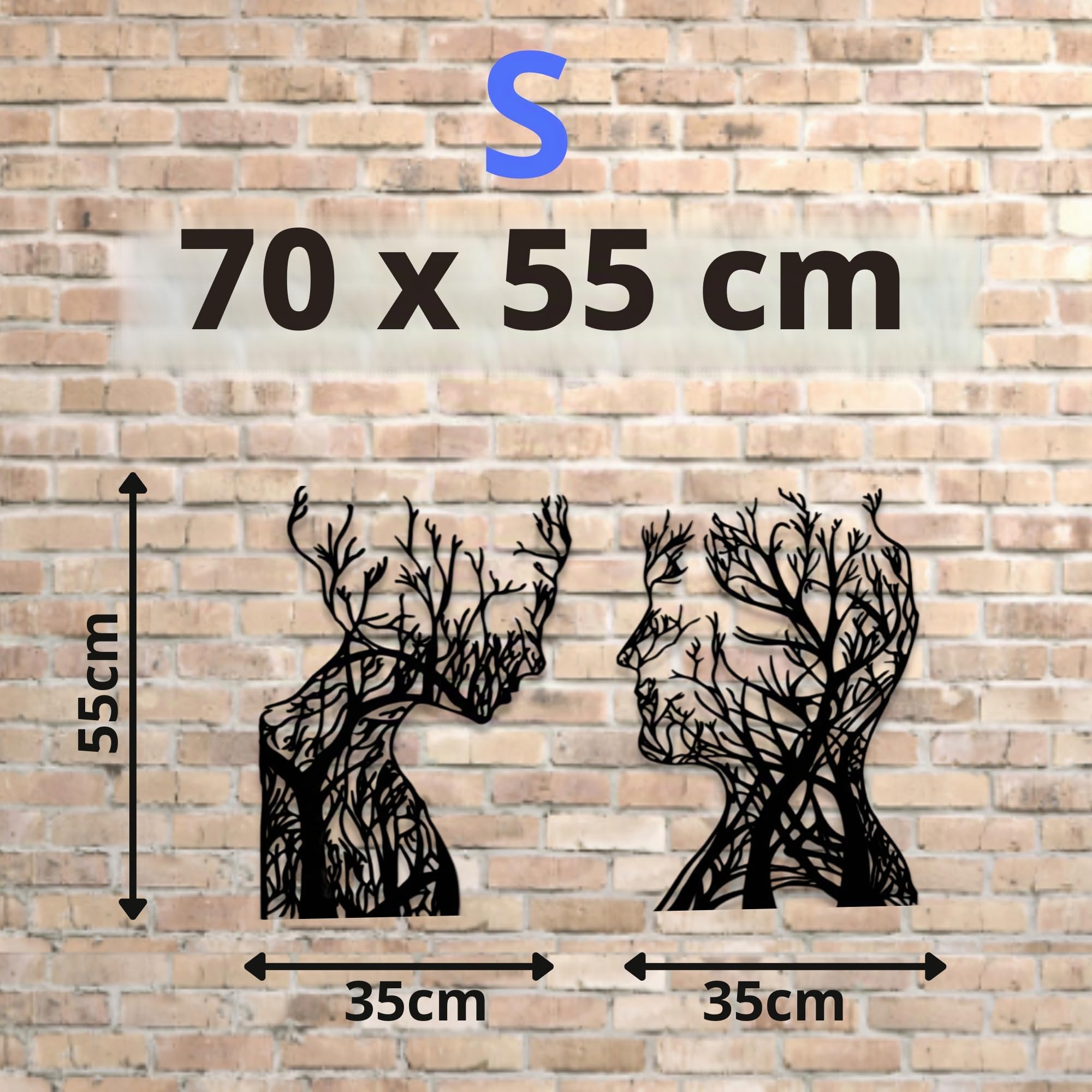 Vailla Tableau Décoration Murale Visages Bois 3D – Salon Chambre Bureau