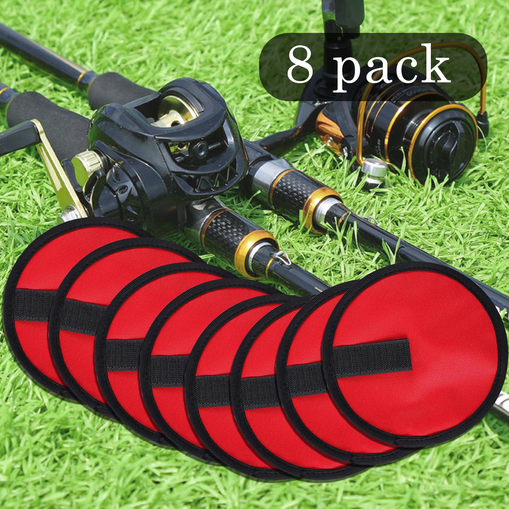 Lot de 6 housses de leurres de pêche de 14 cm et 22,9 cm - Protection durable pour canne à pêche - Sûr et facile à voir pour les pêcheurs, Transparent, Légères