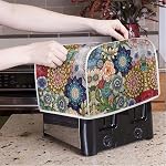 JEOCODY Couvertures de grille-pain Blossoms brillants 2 Slice large fente imperméabilisant les empreintes digitales et la protection du gras anti-sputtering machine Lavable femmes Cadeau