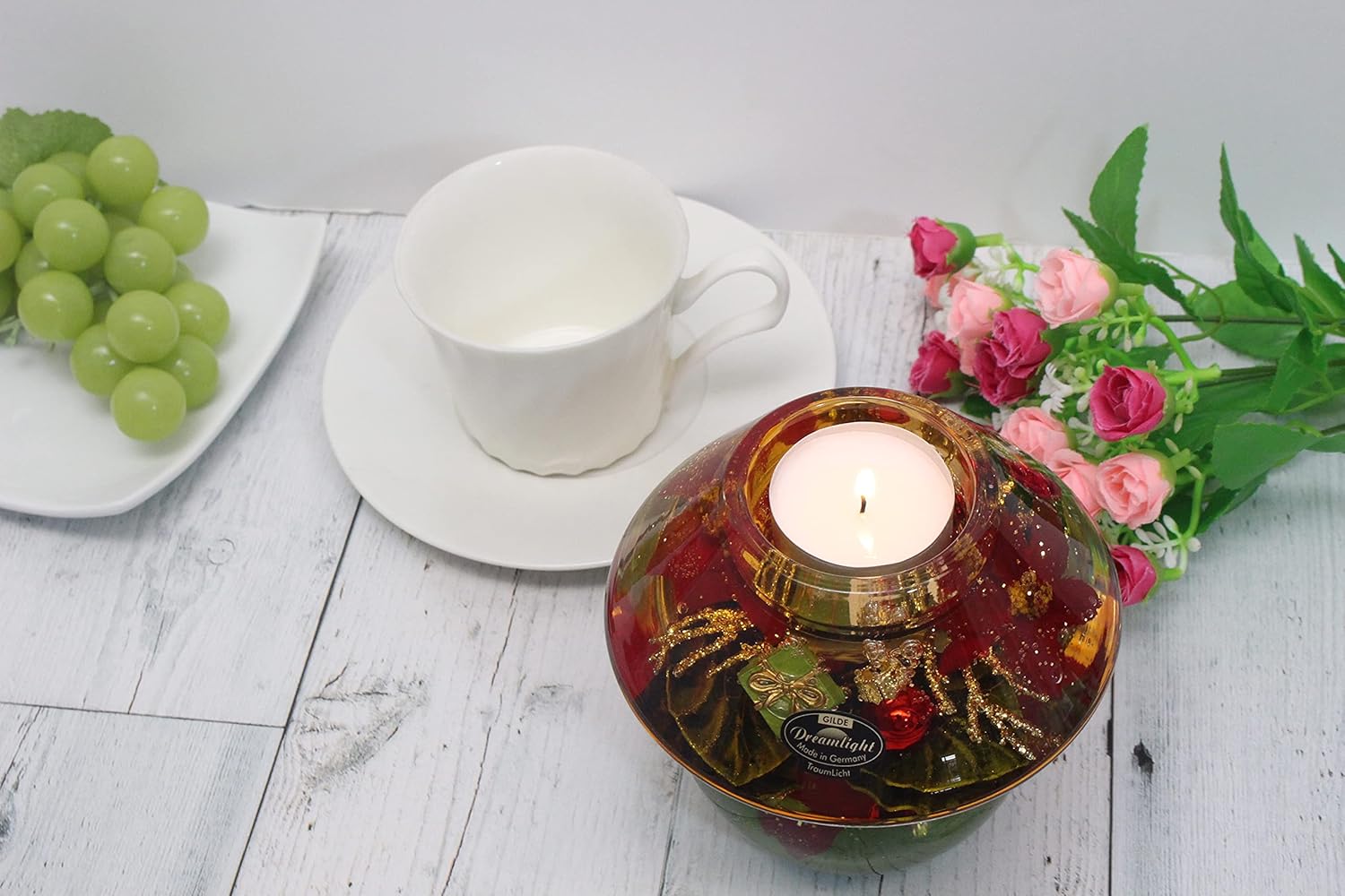 Ixu Dreamlight Merry Christmas Candle Holder Nobles, Gift Wrapping, Diameter 4.3 x Height 4.3 inches (11 cm) x Height 4.3 inches (11 cm)