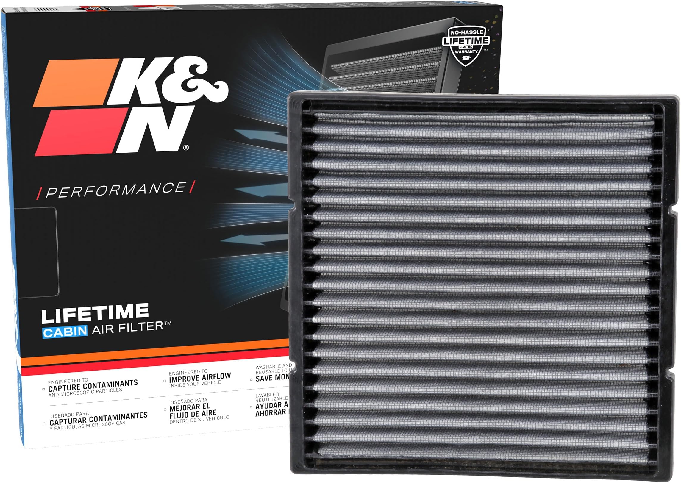 K&N Premium Cabin Air Filter: High Performance, Washable, Lasts For The Life Of Your Vehicle: Designed For Select 2000-2014 Toyota/Subaru/Mitsubishi/Lexus Vehicle Models, Vf2002