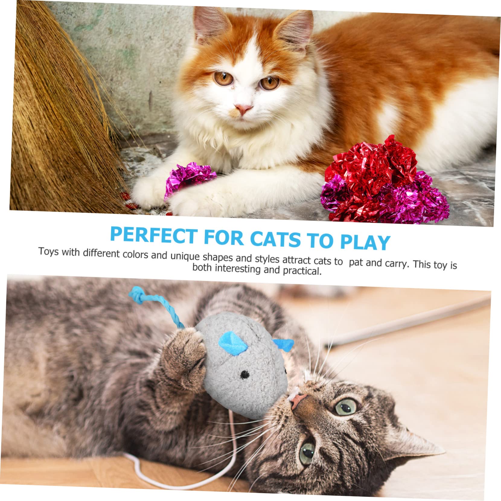 Happyyami 65stücke Teiliges Katzenspielzeug Plüschmäusen Und Knisterbällen Für Interaktive Beschäftigung Für Kätzchen Und Katzen Jeden Alters Fördert Spiel Und Freude Im
