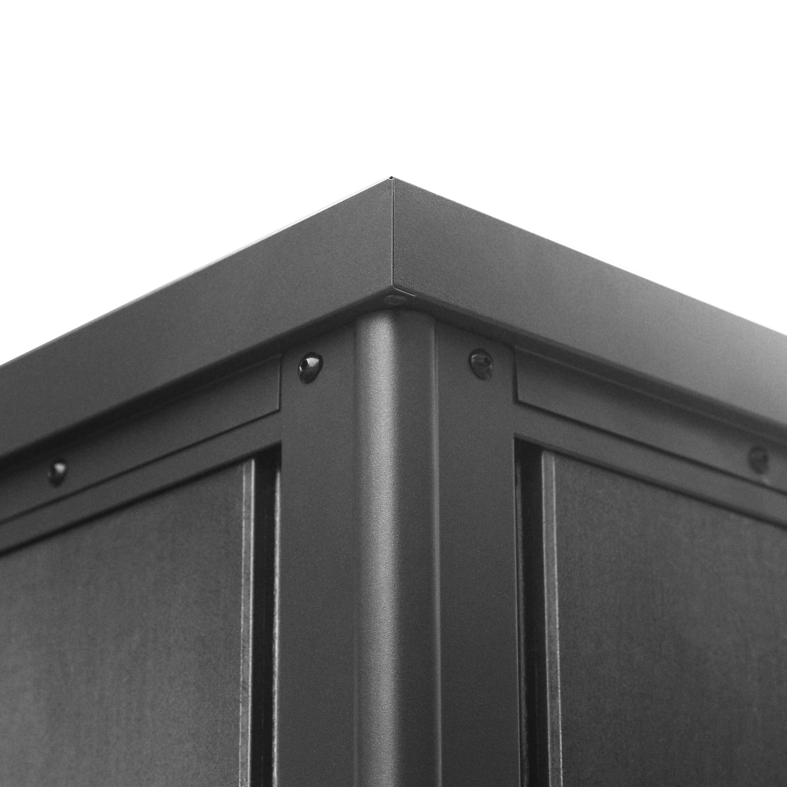 GFP Primeyard Armario Exterior metálicos 84x84x131 cm Caseta de jardín Antracita Incl. Suelo