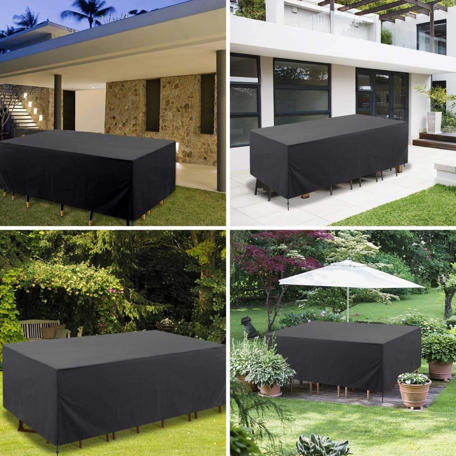 Wodoodporny pokrowiec na meble ogrodowe 210D, odporny na rozdarcie, wiatroszczelny, na stół, krzesło, sofę, grill, 100 x 90 x 80 cm, 100 x 90 x 80 cm, ochrona przed warunkami atmosferycznymi