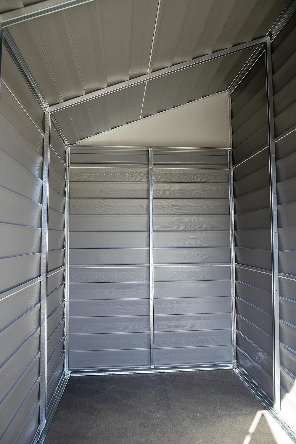 Yardsaver 4 x 10 ft Galvanized Steel Storage Shed with Swing Doors