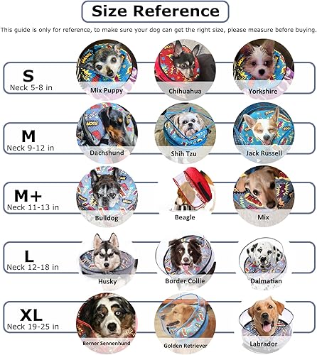 Miniatura 4 de Crazy Felix Collar inflable suave para perros grandes, medianos y pequeños, cono para perros después de la cirugía, conos de recuperación de dona