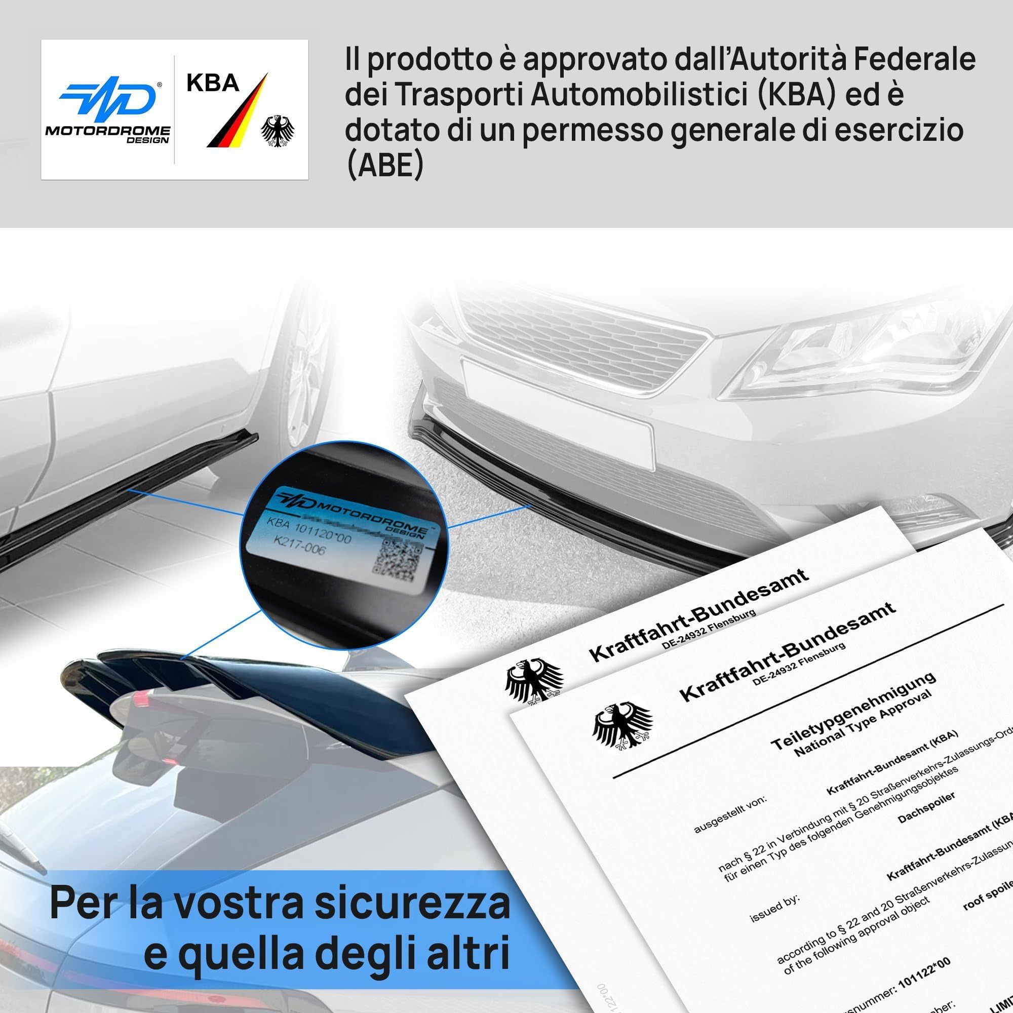 CHROMEMASTER | Spoiler da Tetto; Spoiler Posteriore Compatibile con SEAT Leon Hatchback 2020 +; Alettone Tetto; Poliuretano; Per la verniciatura; Metodo di Montaggio: Colla | Tuning Ottico per Auto