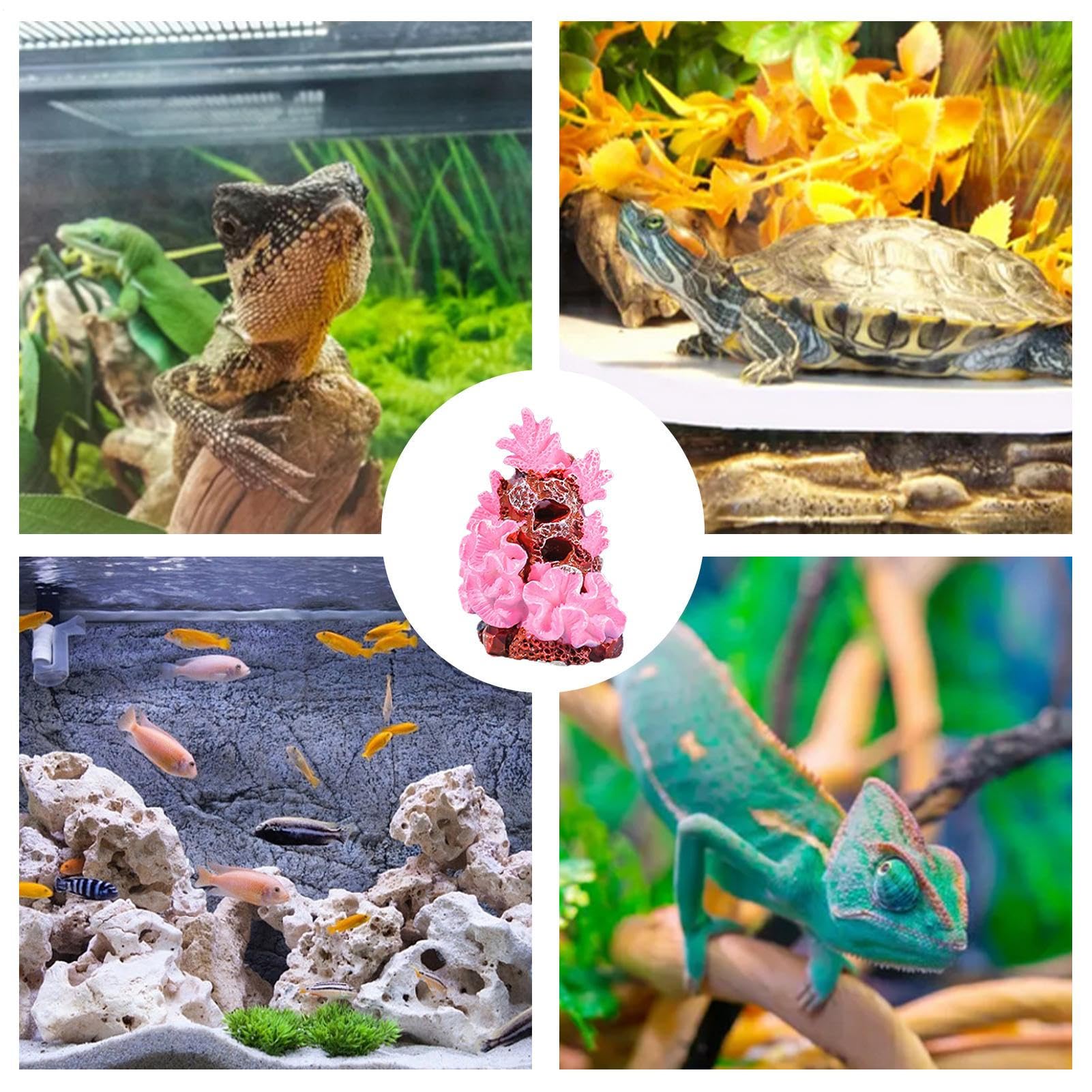 Corail Artificiel pour Aquarium | Minuscules Ornements en Corail – Décoration paysagère pour Aquarium, Bureau, Terrarium d'animaux et