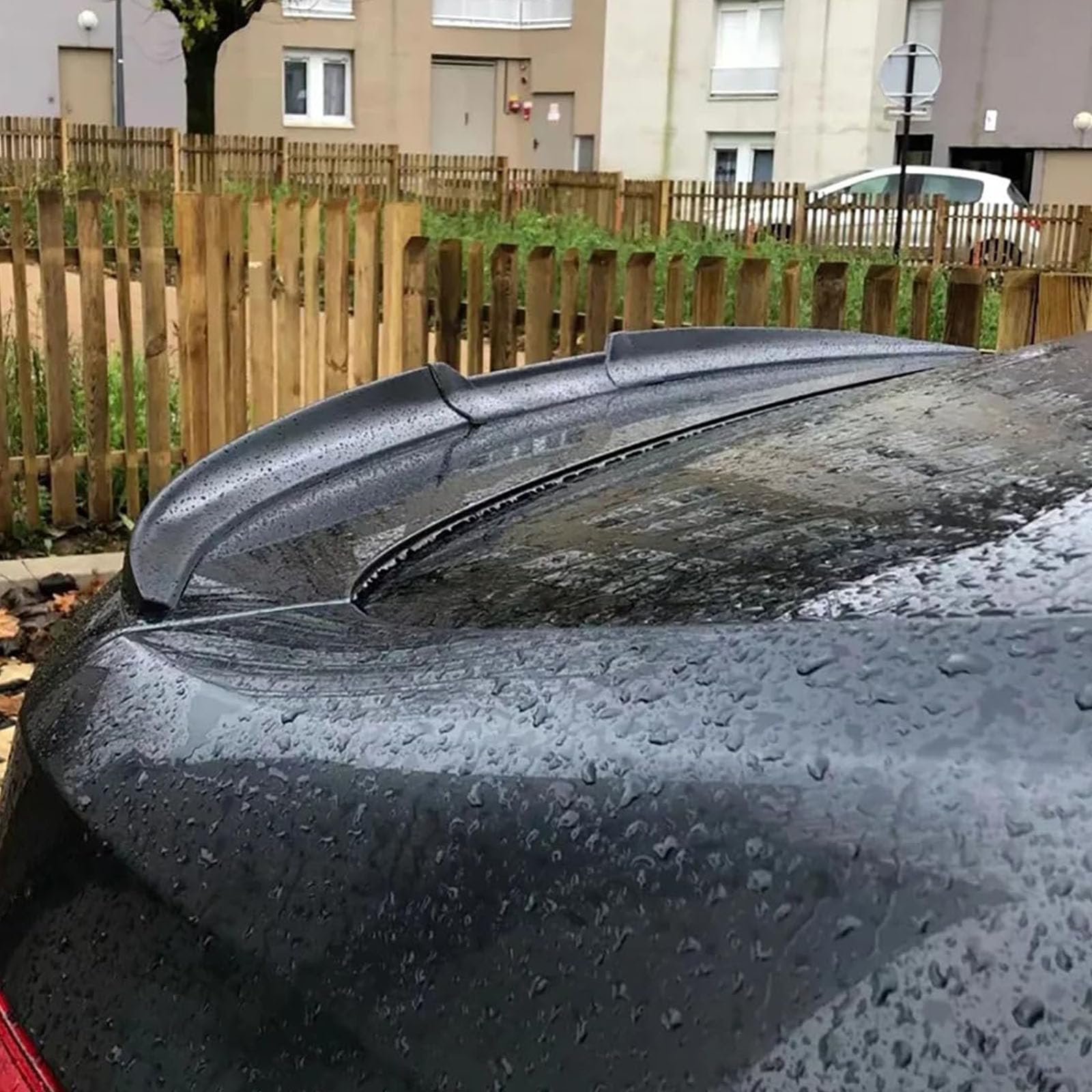 Zestaw dachowy spojlera samochodowego, kompatybilny z Hyundai Celesta 2008-2019, 3-częściowy tylny spojler samochodowy, listwa wykończeniowa, tylna szyba, górne skrzydło dachowe, błyszczący