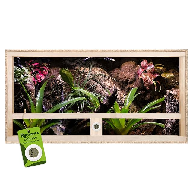Madera Terrario para Reptiles página ventilación para serpientes y lagartos 100 x 60 x 50 cm