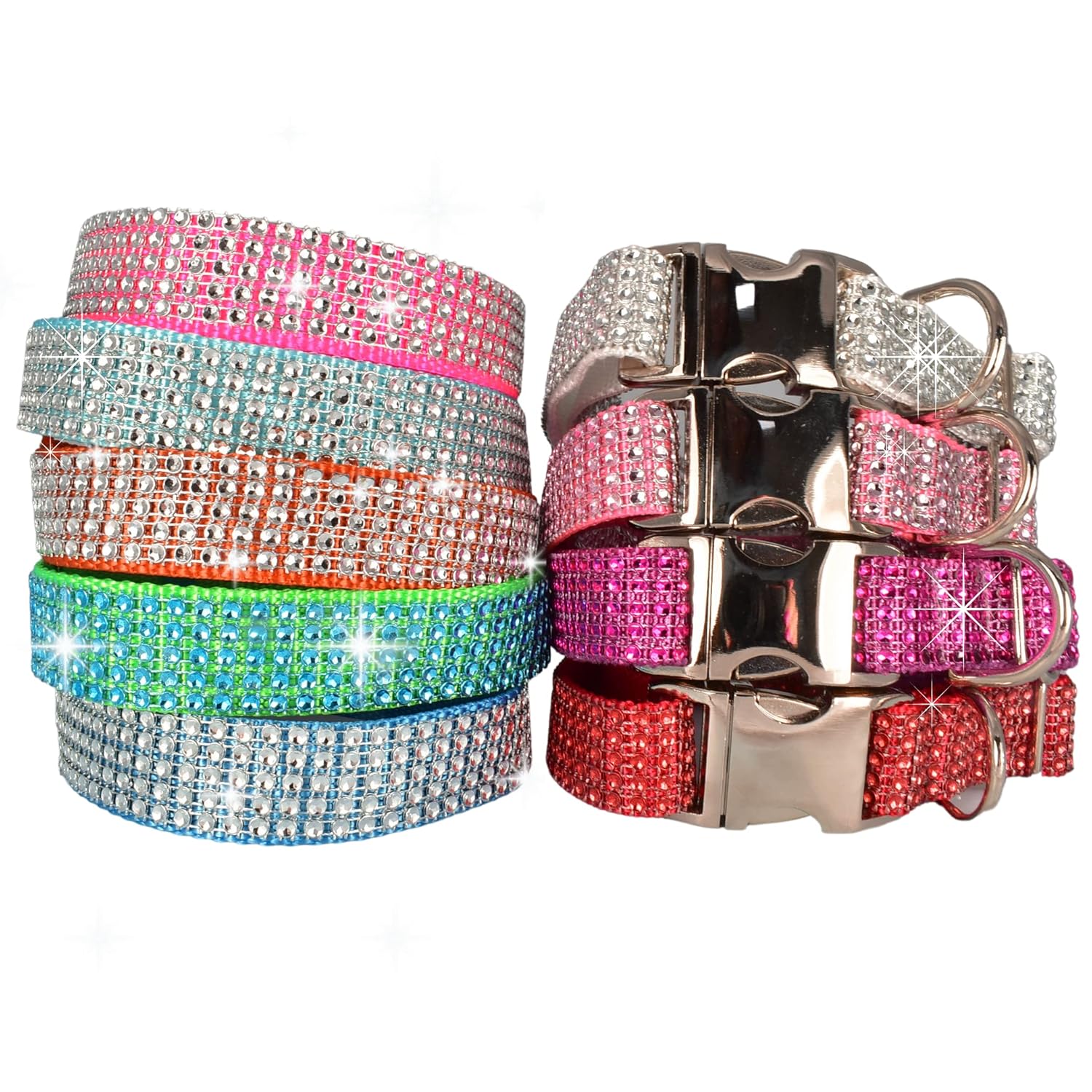 Rhinestone Bling Dog Collars for Large and Giant Dogs