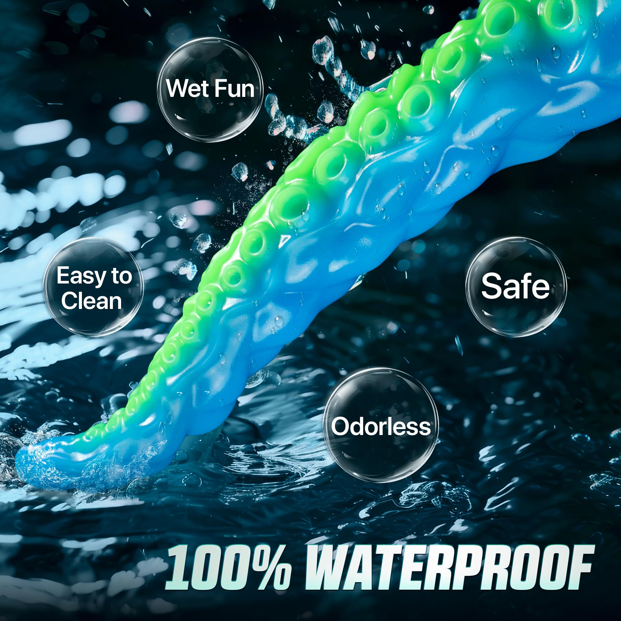 Luminous Tentacle Dildo Sex Toy - 12.9'' Anal Dildos Adult Toys, Strong Suction Cup Dildo Anal Sex Toys for C U G-Spot Stimulation, Soft Silicone Huge Dildo Womens Sex Toys for Men Couples Sex Machine