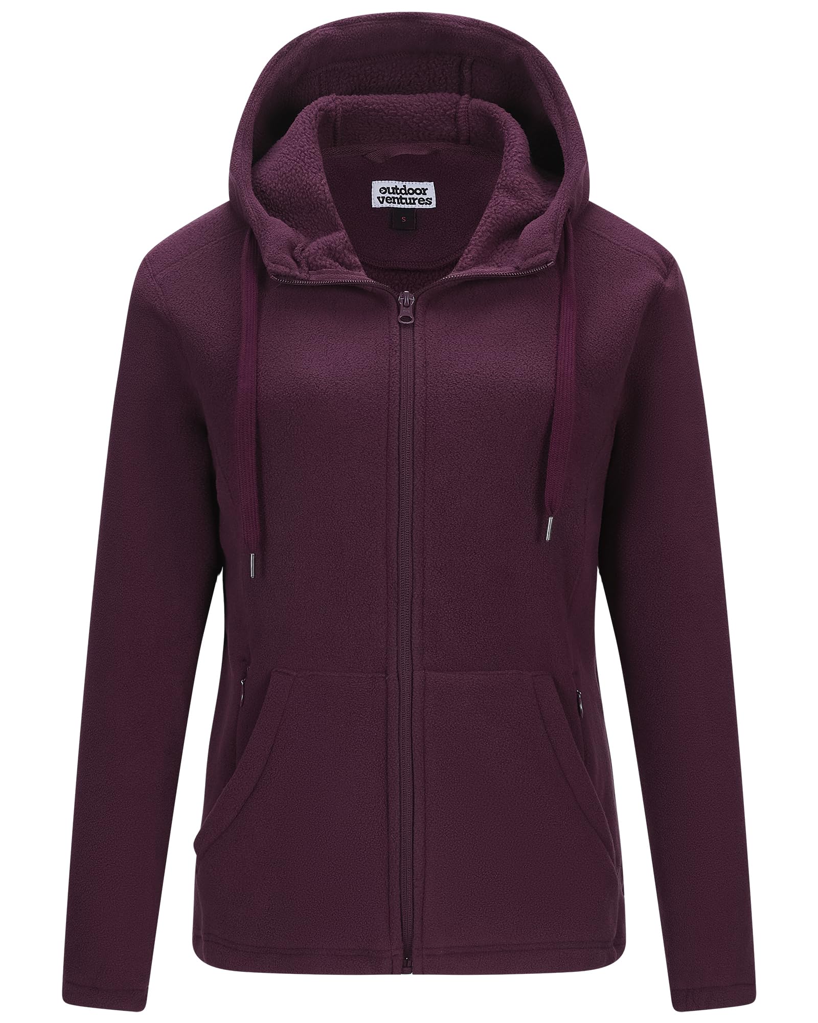 Outdoor Ventures Women's Full Zip Hooded Fleece Jacket