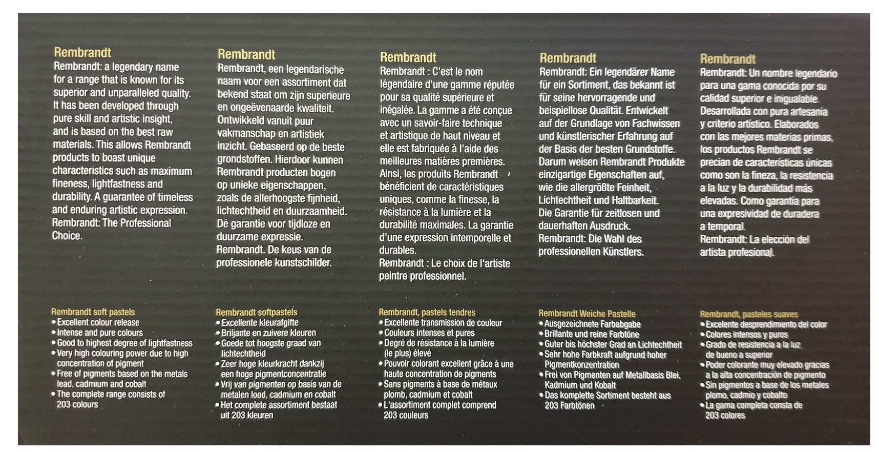 Rembrandt Zestaw miękkich suchych pastelowych pałeczek 45, zestaw do wyboru portretu 45 szt