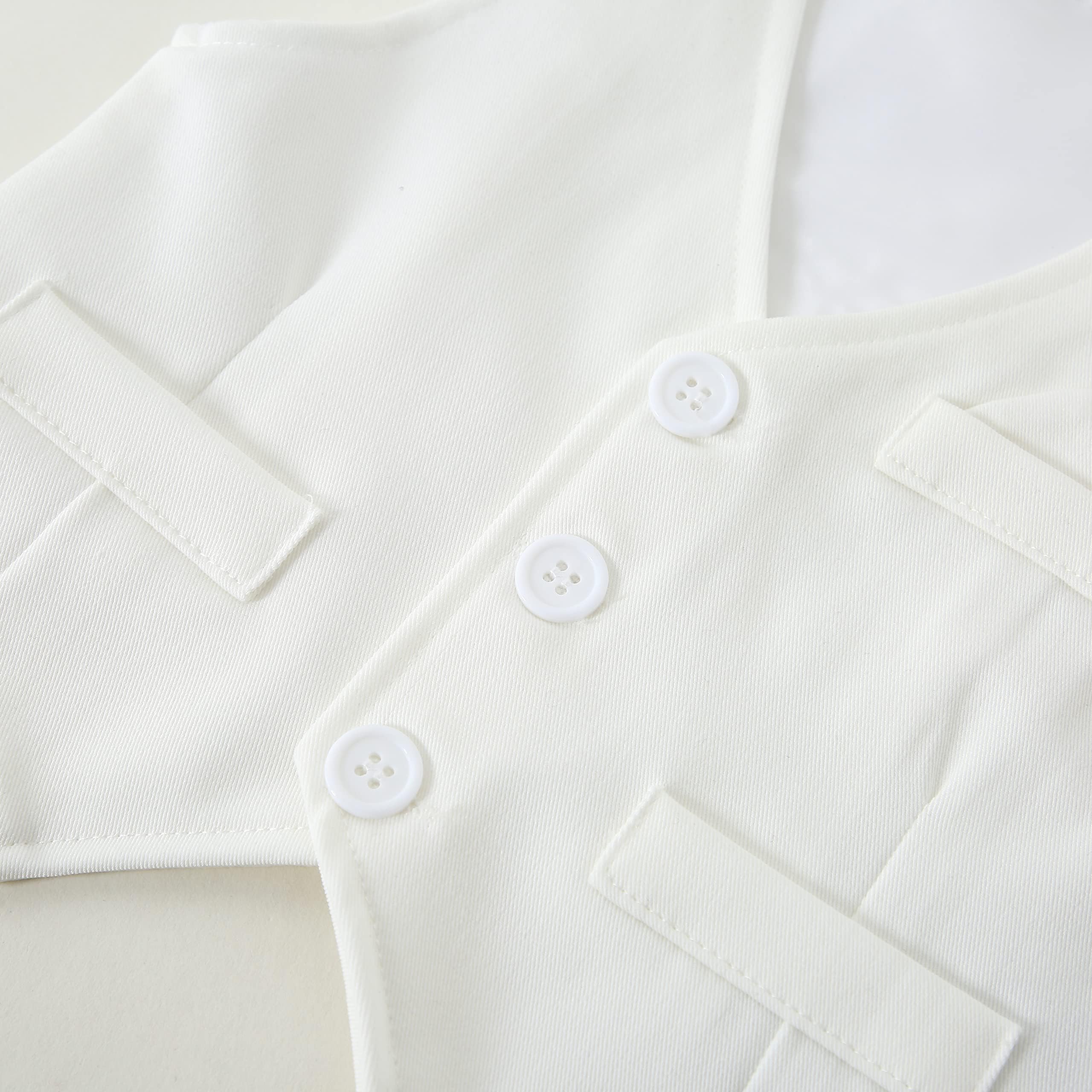 Amissz Completini e Coordinati Gentiluomo per Bambino Battesimo, 3 Pezzi Ragazzino Cerimonia Nozze Abiti Camicia Fiocco + Gilet+Pantaloni 0-24 Mese