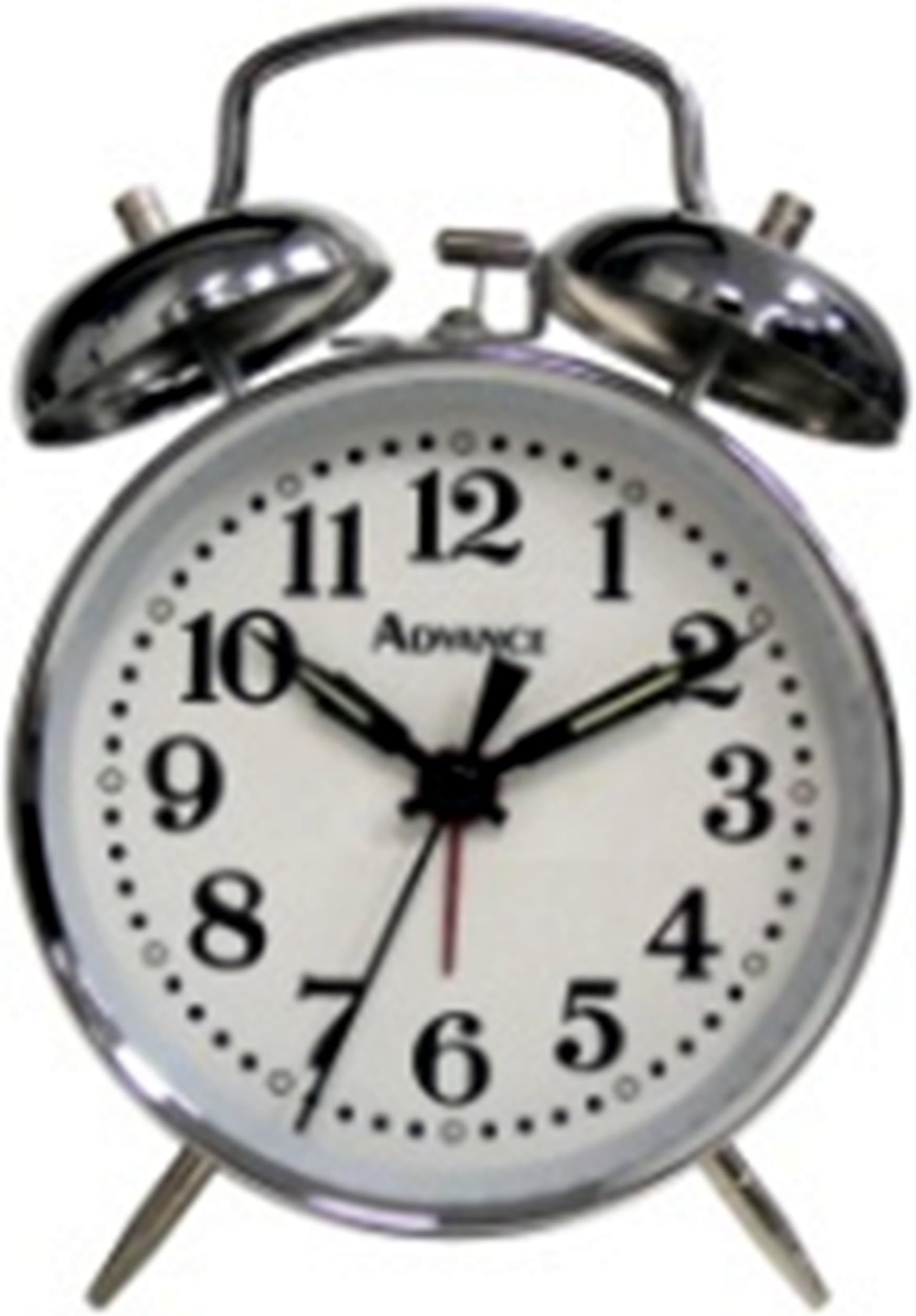 Chrome Twin Bell Key Wind Alarm Clock