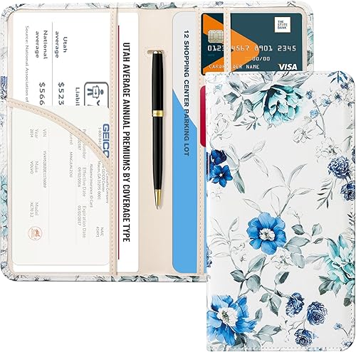 Miniatura 35 de CoBak - Estuche para registro y seguro del auto, organizador para la guantera, accesorio para compartimento de auto o camión, estuche con cierre