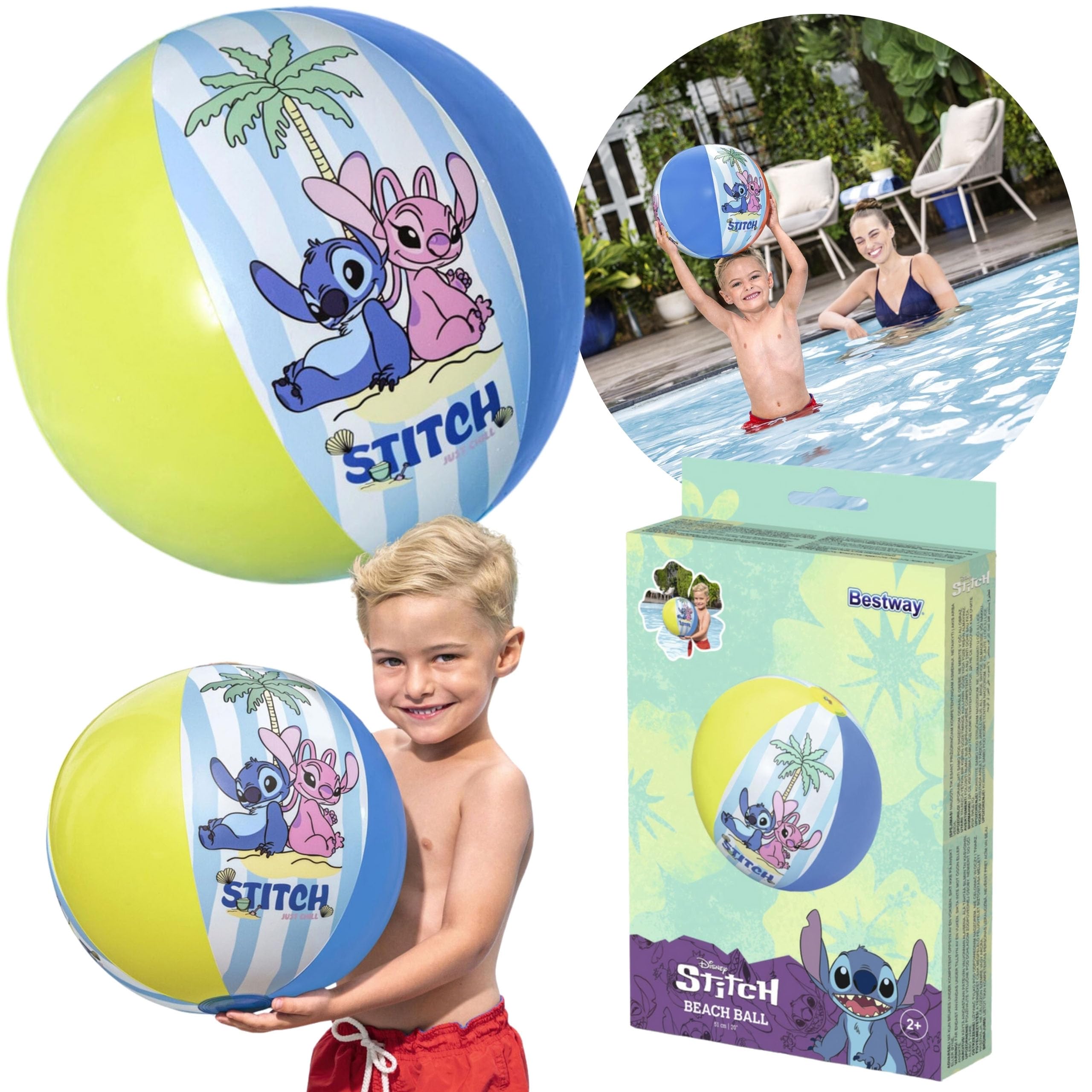 sarcia.eu DISNEY Pallone gonfiabile spiaggia BAMBINI GRANDE piscina 51 cm