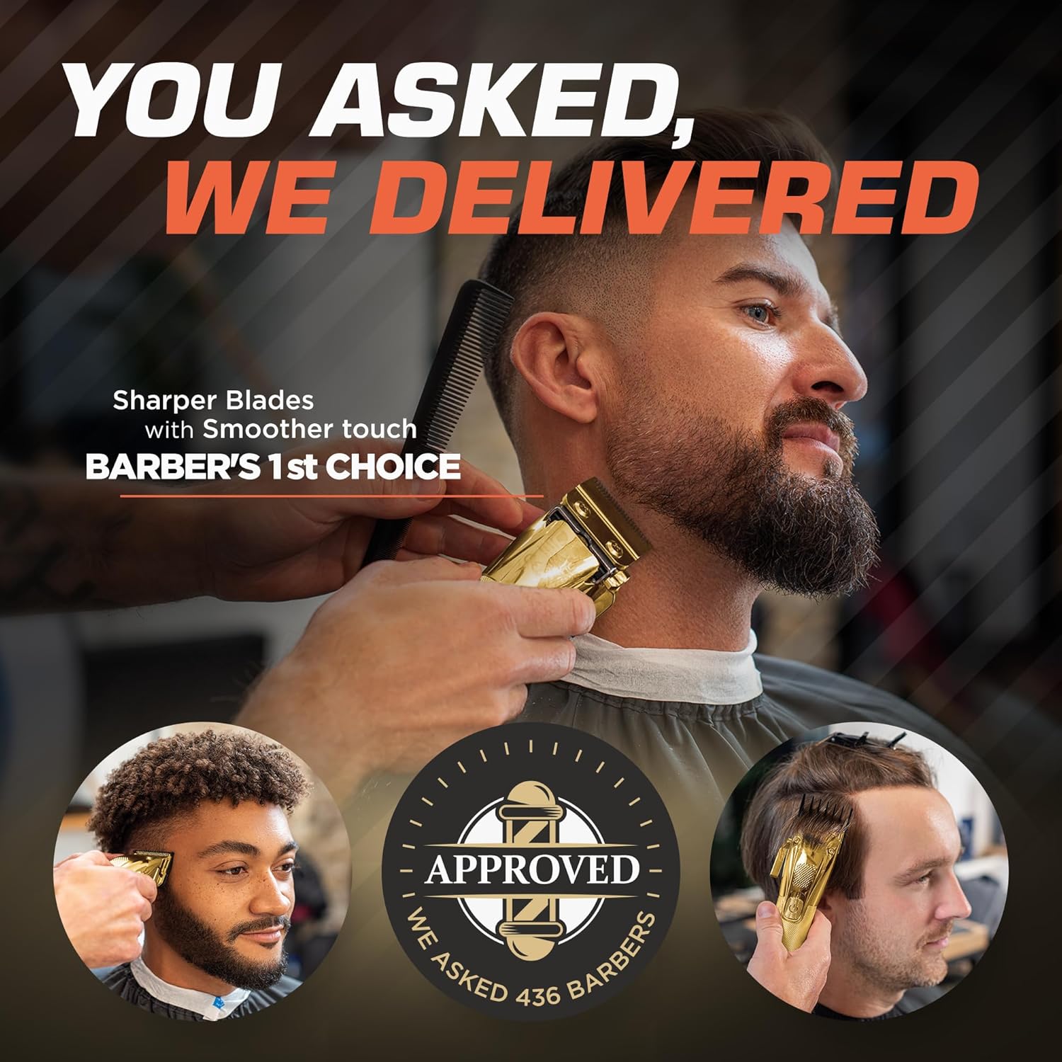 Fagaci Hair Clippers for Men Professional with Precise Cutting, Turbo Power Professional Barber Clippers Cordless, Powerful Motor Fade Mens Hair Clipper Set, Precision Blades Haircut Machine Kit - Image 9